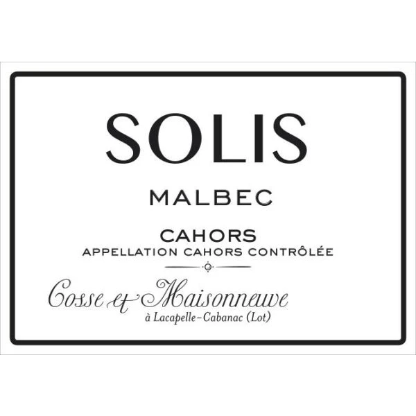 Cosse Et Maisonneuve Cahors Solis Malbec 2019 2 Cosse Et Maisonneuve Cahors Solis Malbec 2019 - Image 2