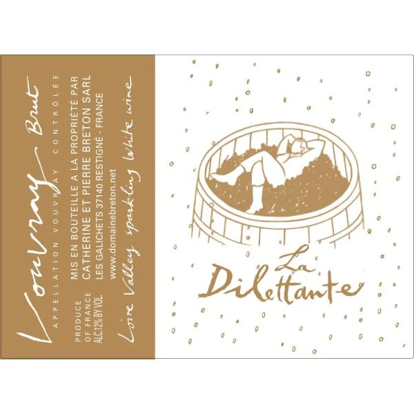Catherine & Pierre Breton Vouvray Petillant La Dilettante Methode Traditionnelle 2 Catherine & Pierre Breton Vouvray Petillant La Dilettante Methode Traditionnelle - Image 2