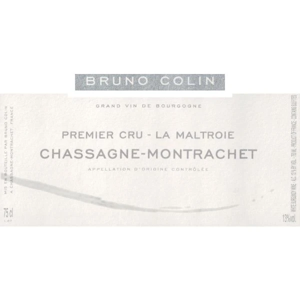 Bruno Colin Chassagne-Montrachet Maltroie Premier Cru Rouge 2018 2 Bruno Colin Chassagne-Montrachet Maltroie Premier Cru Rouge 2018 - Image 2