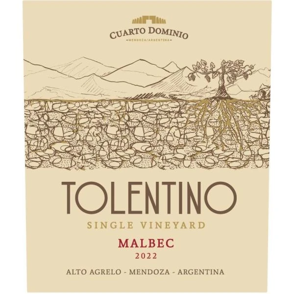 Bodega Cuarto Dominio Tolentino Single Vineyard Malbec 2022 2 Bodega Cuarto Dominio Tolentino Single Vineyard Malbec 2022 - Image 2