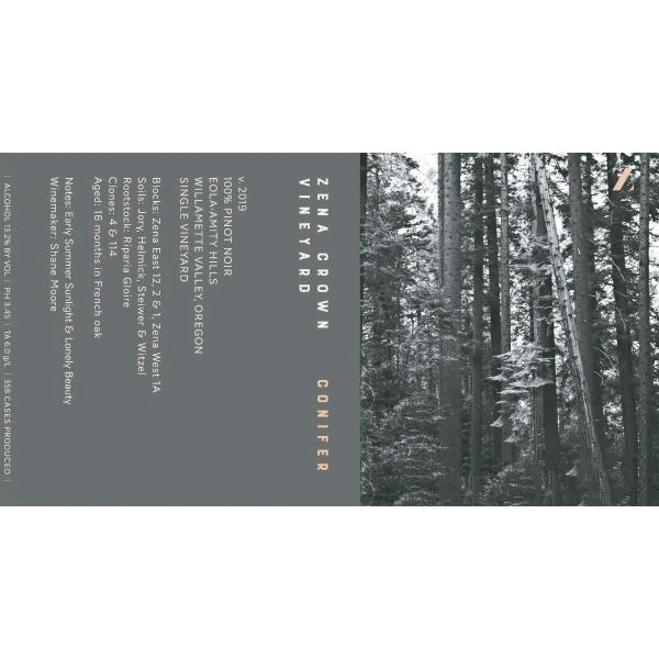 Zena Crown Vineyard Conifer Pinot Noir 2019 2 Zena Crown Vineyard Conifer Pinot Noir 2019 - Image 2
