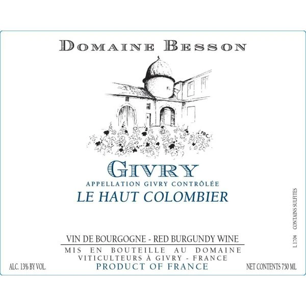 Domaine Besson Givry Le Haut Colombier 2021 2 Domaine Besson Givry Le Haut Colombier 2021 - Image 2