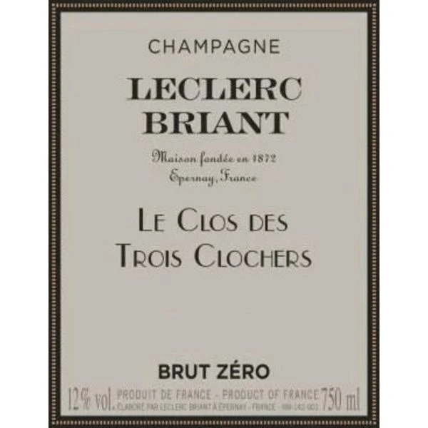 Champagne Leclerc Briant Le Clos Des Trois Clochers Brut Zero 2015 2 Champagne Leclerc Briant Le Clos Des Trois Clochers Brut Zero 2015 - Image 2
